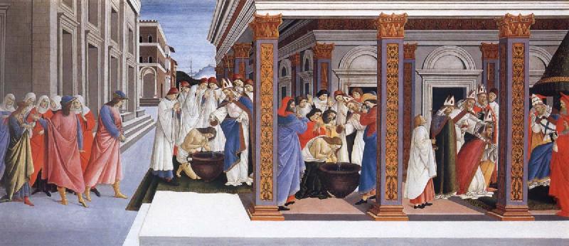 Sandro Botticelli incidents in the life of Saint Zenobius oil painting image